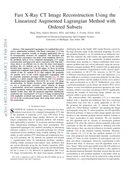 Fast X-ray CT image reconstruction using the linearized augmented
  Lagrangian method with ordered subsets