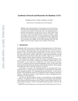 Symbiosis of Search and Heuristics for Random 3-SAT