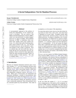 A Kernel Independence Test for Random Processes