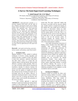 A Survey on Semi-Supervised Learning Techniques