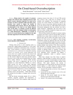 On Cloud-based Oversubscription