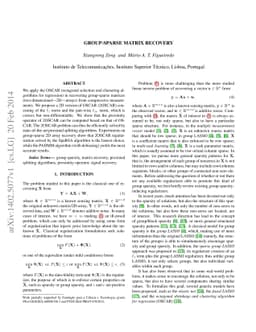 Group-sparse Matrix Recovery
