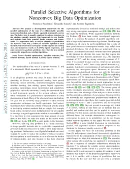 Parallel Selective Algorithms for Big Data Optimization