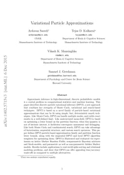 Variational Particle Approximations