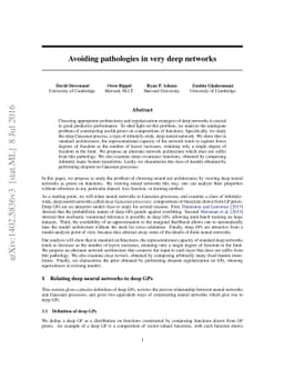 Avoiding pathologies in very deep networks