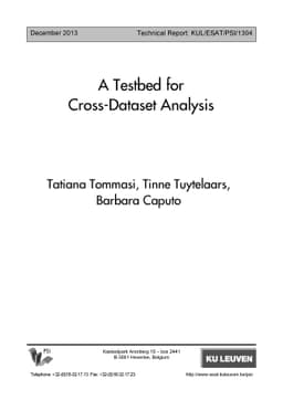 A Testbed for Cross-Dataset Analysis