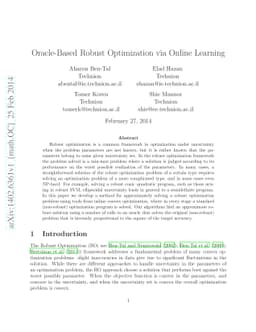 Oracle-Based Robust Optimization via Online Learning