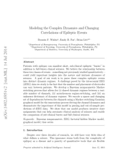 Modeling the Complex Dynamics and Changing Correlations of Epileptic
  Events