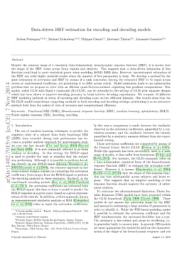 Data-driven HRF estimation for encoding and decoding models
