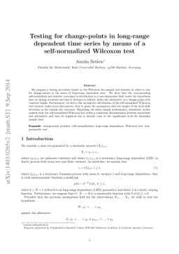 Testing for change-points in long-range dependent time series by means
  of a self-normalized Wilcoxon test
