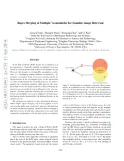 Bayes Merging of Multiple Vocabularies for Scalable Image Retrieval