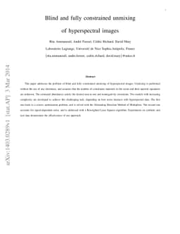Blind and fully constrained unmixing of hyperspectral images