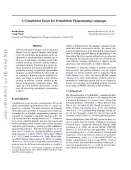 A Compilation Target for Probabilistic Programming Languages