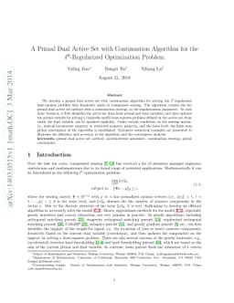 A Primal Dual Active Set with Continuation Algorithm for the
  \ell^0-Regularized Optimization Problem