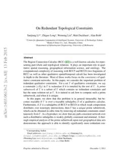 On Redundant Topological Constraints