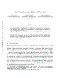 The Hidden Convexity of Spectral Clustering