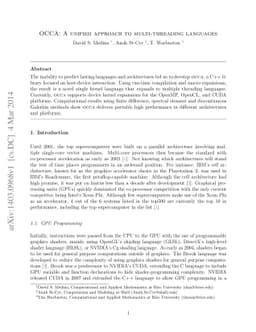 OCCA: A unified approach to multi-threading languages