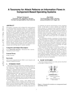 A Taxonomy for Attack Patterns on Information Flows in Component-Based
  Operating Systems