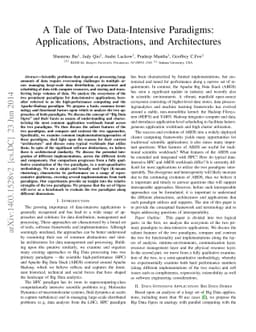 A Tale of Two Data-Intensive Paradigms: Applications, Abstractions, and
  Architectures