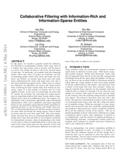 Collaborative Filtering with Information-Rich and Information-Sparse
  Entities