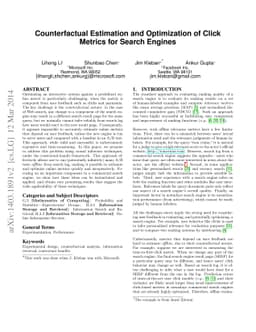 Counterfactual Estimation and Optimization of Click Metrics for Search
  Engines