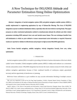 A New Technique for INS/GNSS Attitude and Parameter Estimation Using
  Online Optimization