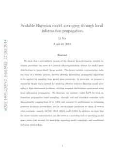 Scalable Bayesian model averaging through local information propagation