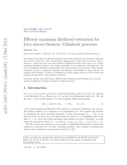 Efficient maximum likelihood estimation for Lévy-driven
  Ornstein-Uhlenbeck processes