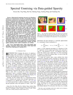 Spectral Unmixing via Data-guided Sparsity