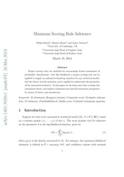Minimum scoring rule inference