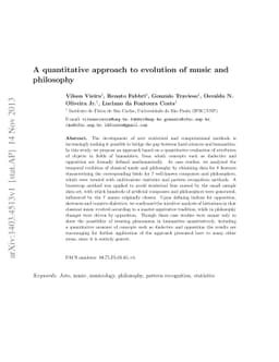 A quantitative approach to evolution of music and philosophy