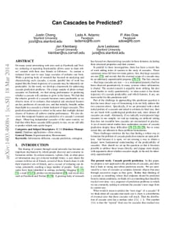 Can Cascades be Predicted?
