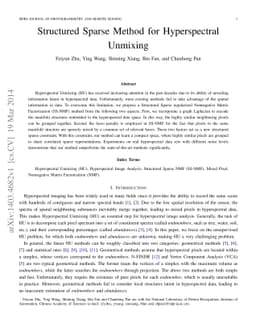 Structured Sparse Method for Hyperspectral Unmixing