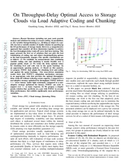 On Throughput-Delay Optimal Access to Storage Clouds via Load Adaptive
  Coding and Chunking