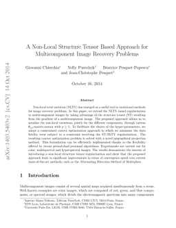 A Non-Local Structure Tensor Based Approach for Multicomponent Image
  Recovery Problems