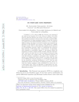 On Poincaré cone property