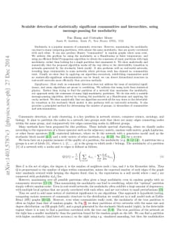 Scalable detection of statistically significant communities and
  hierarchies, using message-passing for modularity