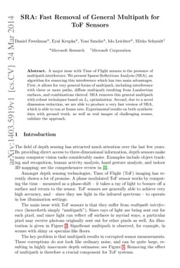 SRA: Fast Removal of General Multipath for ToF Sensors