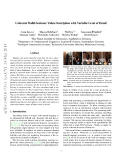 Coherent Multi-Sentence Video Description with Variable Level of Detail