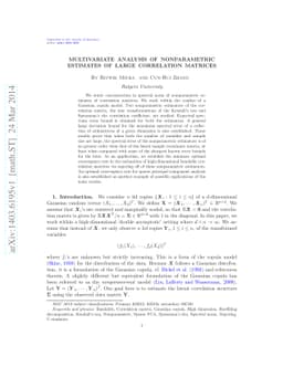 Multivariate Analysis of Nonparametric Estimates of Large Correlation
  Matrices