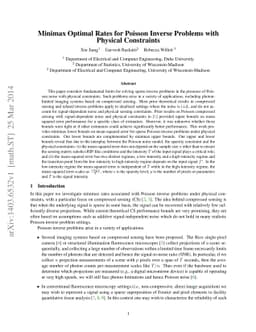 Minimax Optimal Rates for Poisson Inverse Problems with Physical
  Constraints