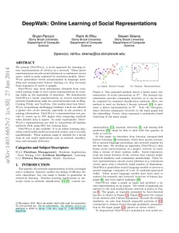 DeepWalk: Online Learning of Social Representations