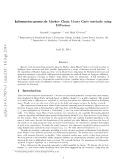 Information-geometric Markov Chain Monte Carlo methods using Diffusions
