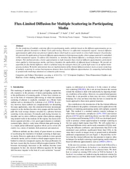 Flux-Limited Diffusion for Multiple Scattering in Participating Media