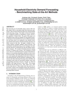Household Electricity Demand Forecasting -- Benchmarking
  State-of-the-Art Methods