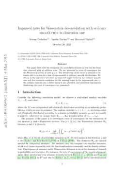 Improved rates for Wasserstein deconvolution with ordinary smooth error
  in dimension one