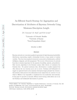An Efficient Search Strategy for Aggregation and Discretization of
  Attributes of Bayesian Networks Using Minimum Description Length