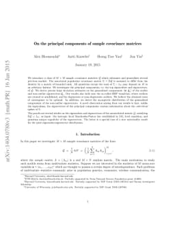 On the principal components of sample covariance matrices