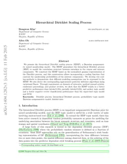 Hierarchical Dirichlet Scaling Process