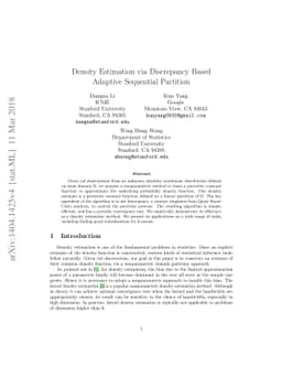Density Estimation via Discrepancy Based Adaptive Sequential Partition